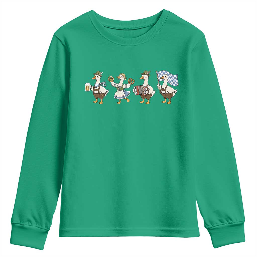 Silly Goose Oktoberfest Youth Sweatshirt Cute Bavarian Beer Festival Animal Humor