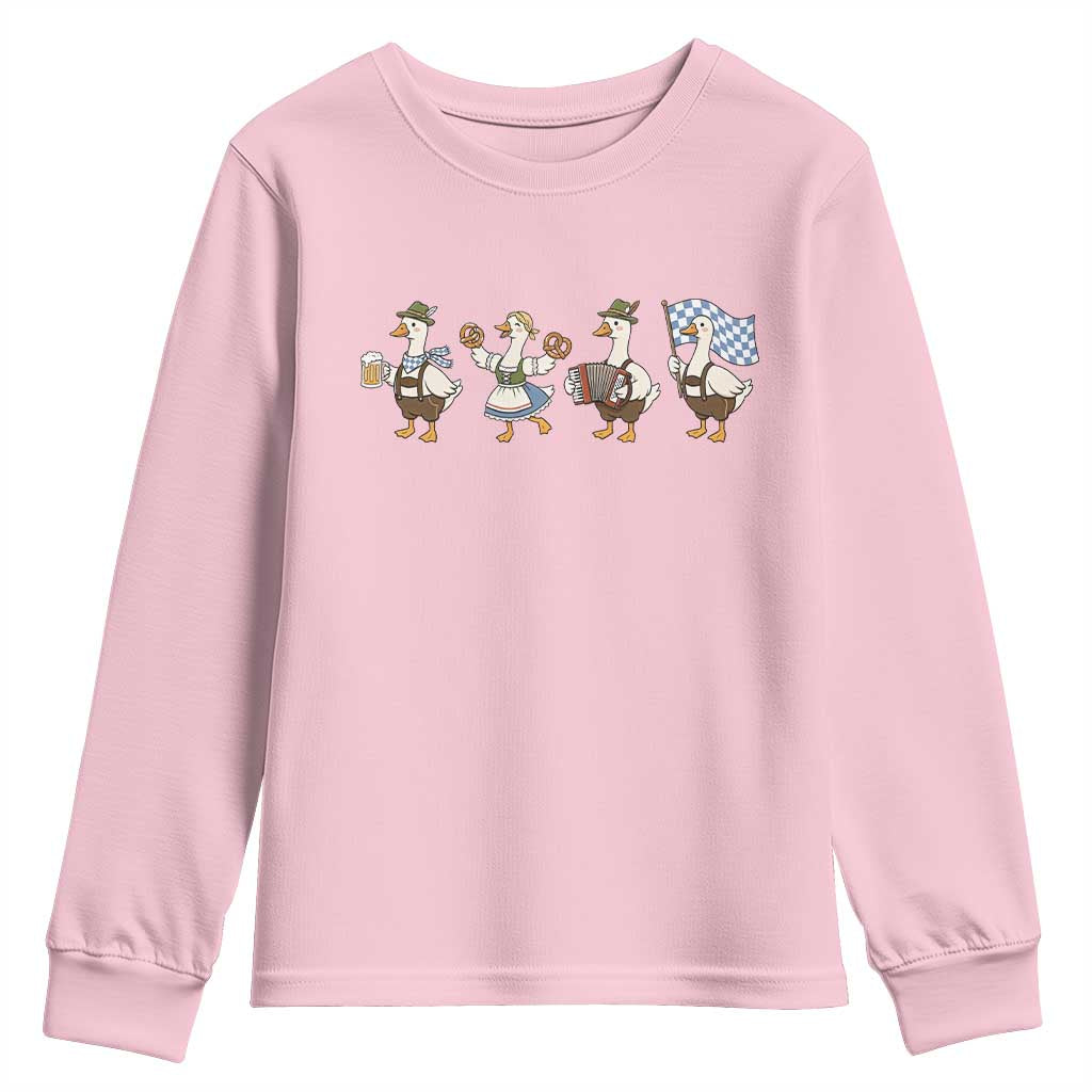 Silly Goose Oktoberfest Youth Sweatshirt Cute Bavarian Beer Festival Animal Humor