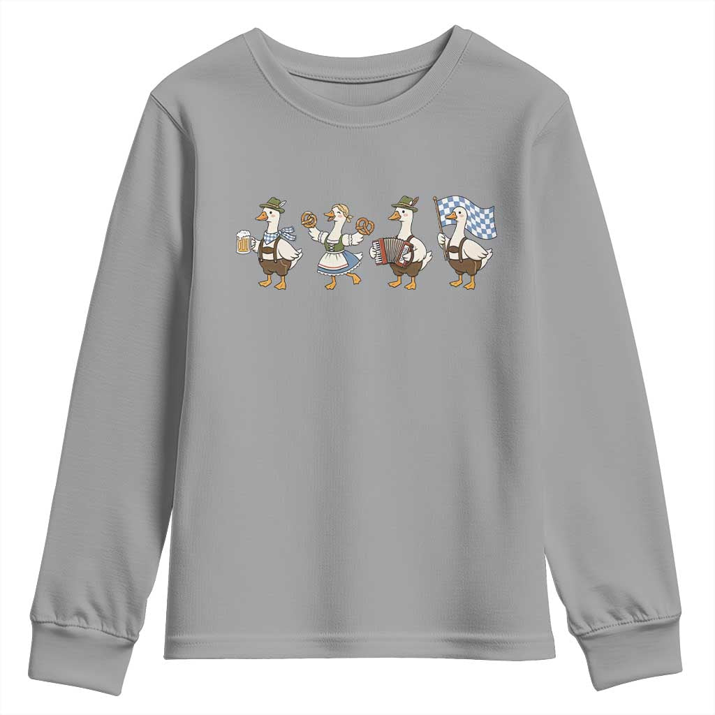Silly Goose Oktoberfest Youth Sweatshirt Cute Bavarian Beer Festival Animal Humor