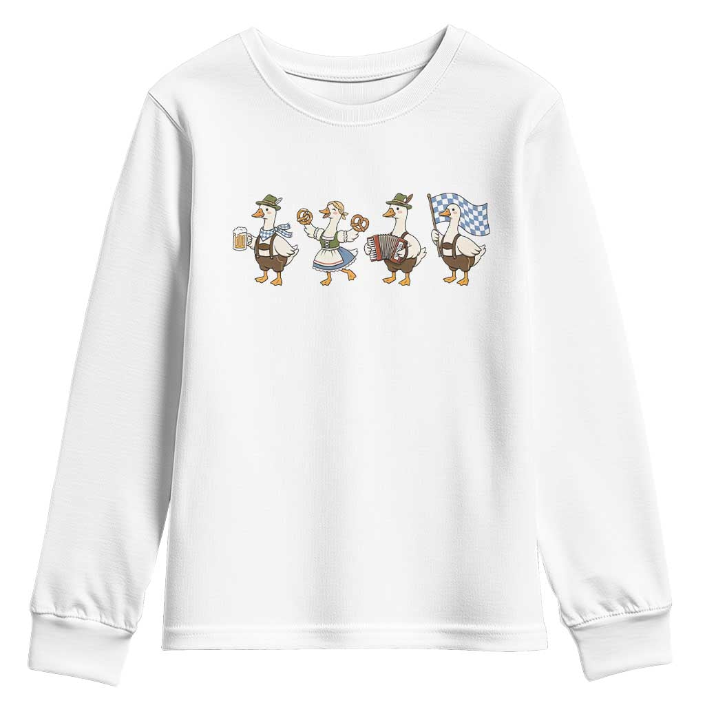 Silly Goose Oktoberfest Youth Sweatshirt Cute Bavarian Beer Festival Animal Humor