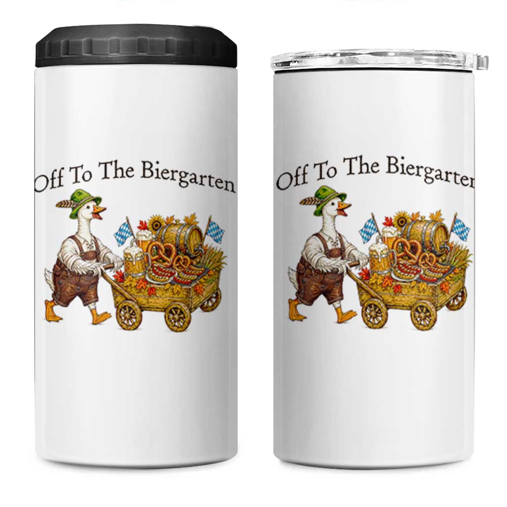 Funny Goose German Beer Festival 4 in 1 Can Cooler Tumbler Off To The Biergarten