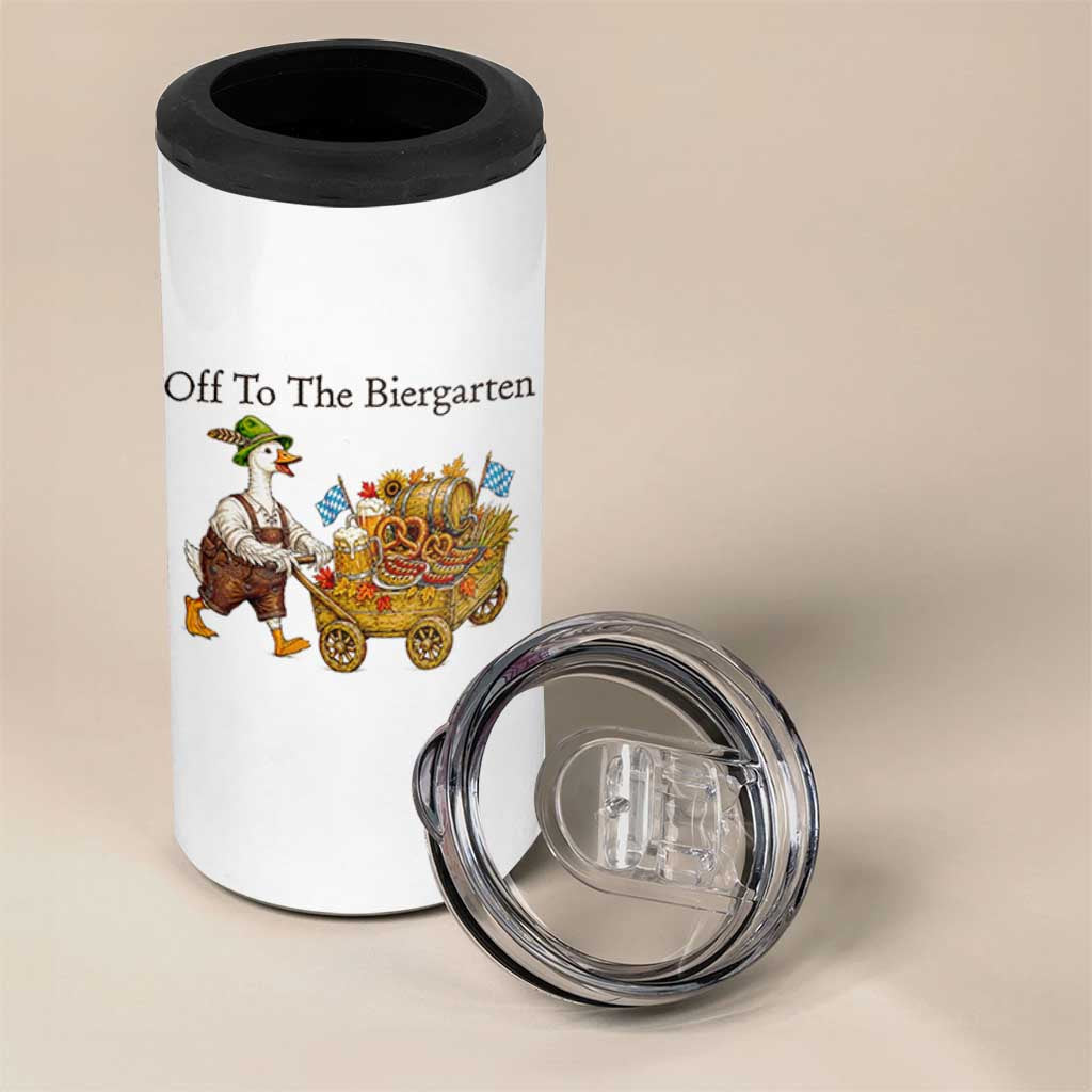 Funny Goose German Beer Festival 4 in 1 Can Cooler Tumbler Off To The Biergarten