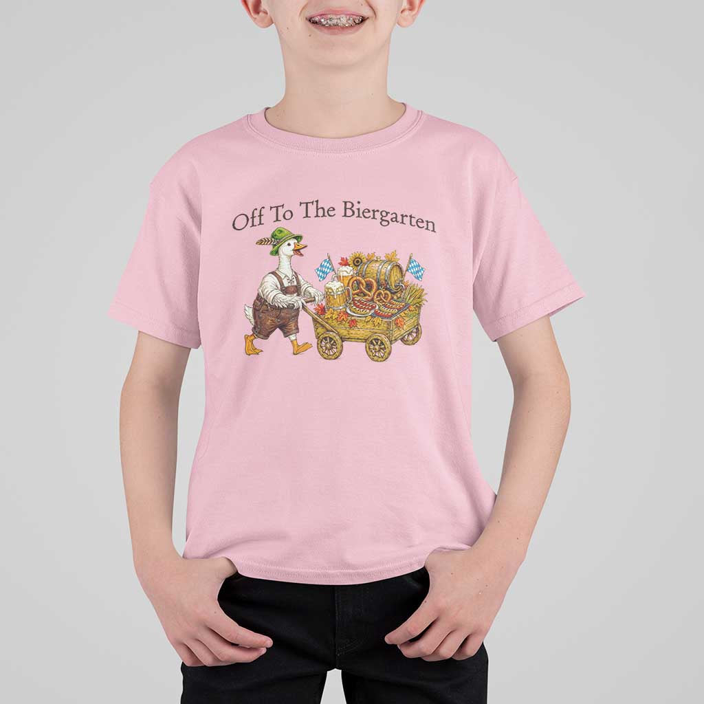 Funny Goose German Beer Festival T Shirt For Kid Off To The Biergarten