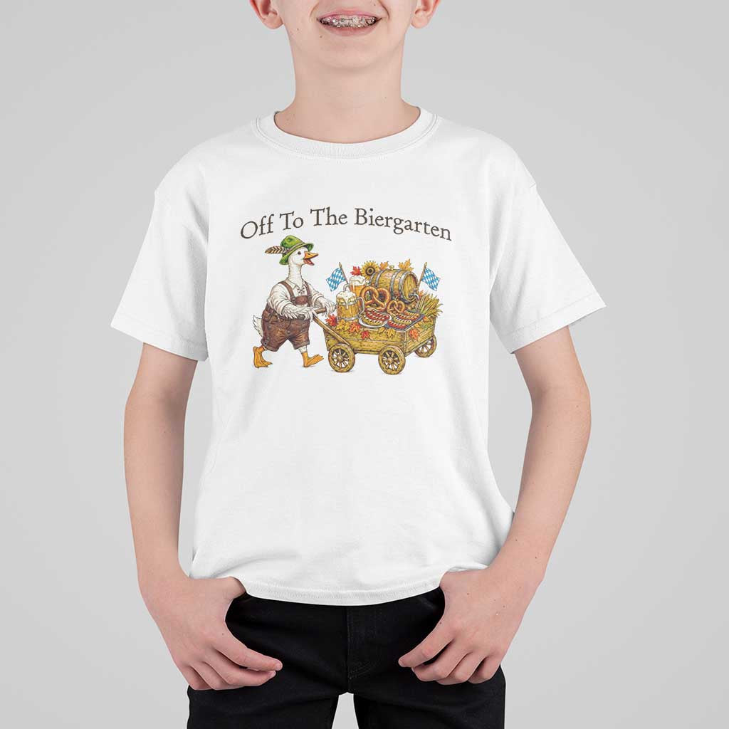 Funny Goose German Beer Festival T Shirt For Kid Off To The Biergarten
