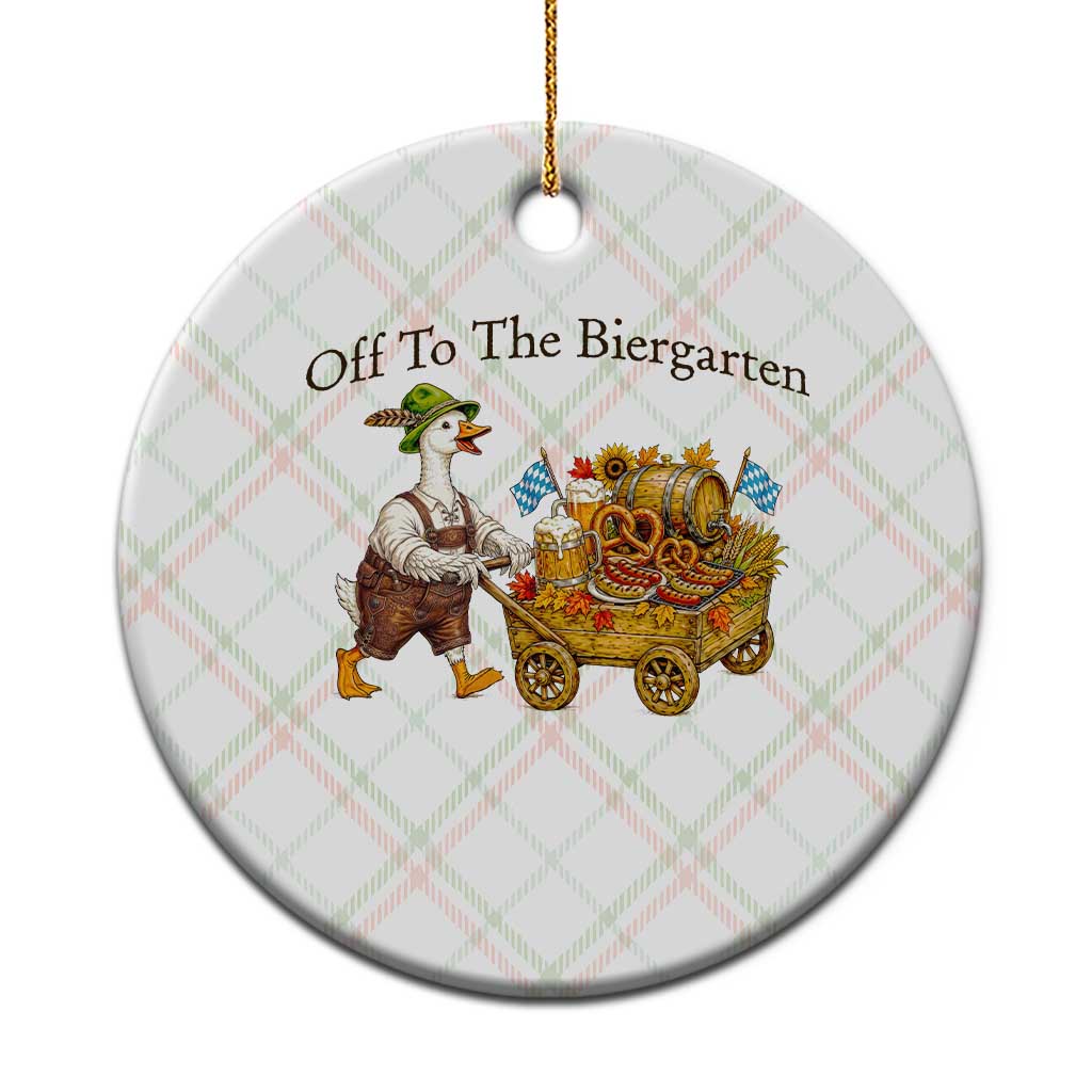 Funny Goose German Beer Festival Ceramic Ornament Off To The Biergarten