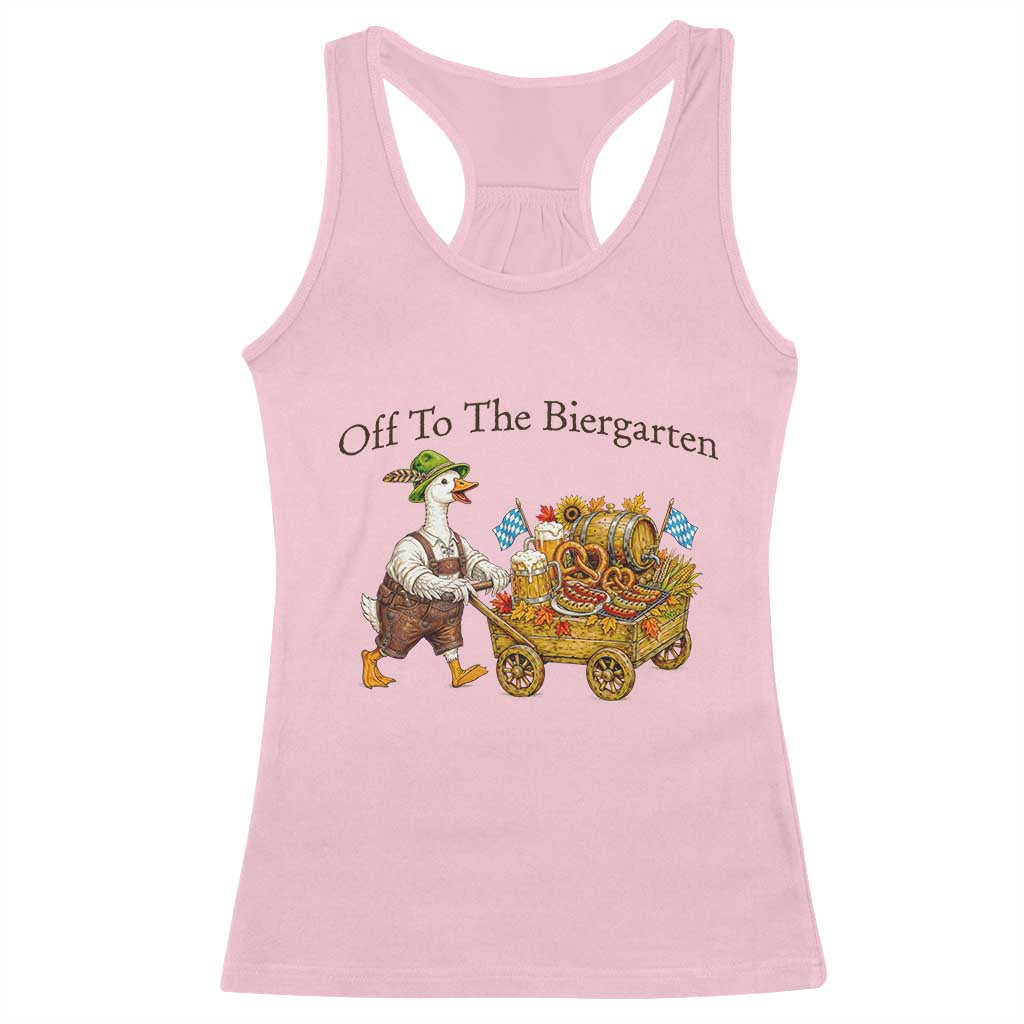 Funny Goose German Beer Festival Racerback Tank Top Off To The Biergarten