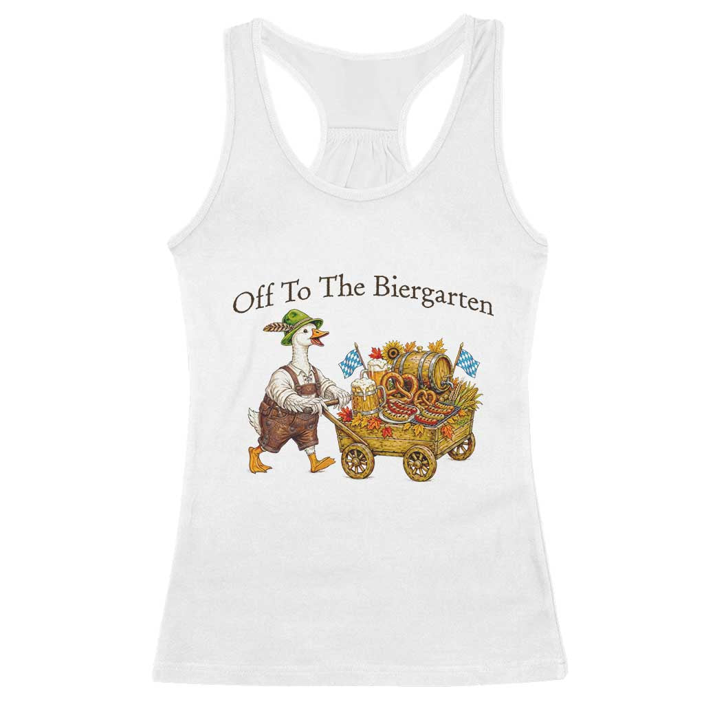 Funny Goose German Beer Festival Racerback Tank Top Off To The Biergarten