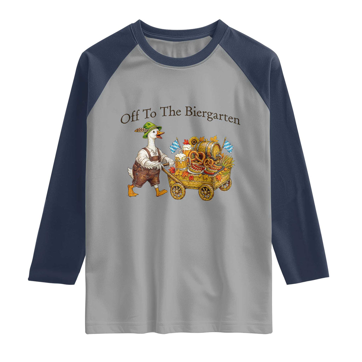 Funny Goose German Beer Festival Raglan Shirt Off To The Biergarten