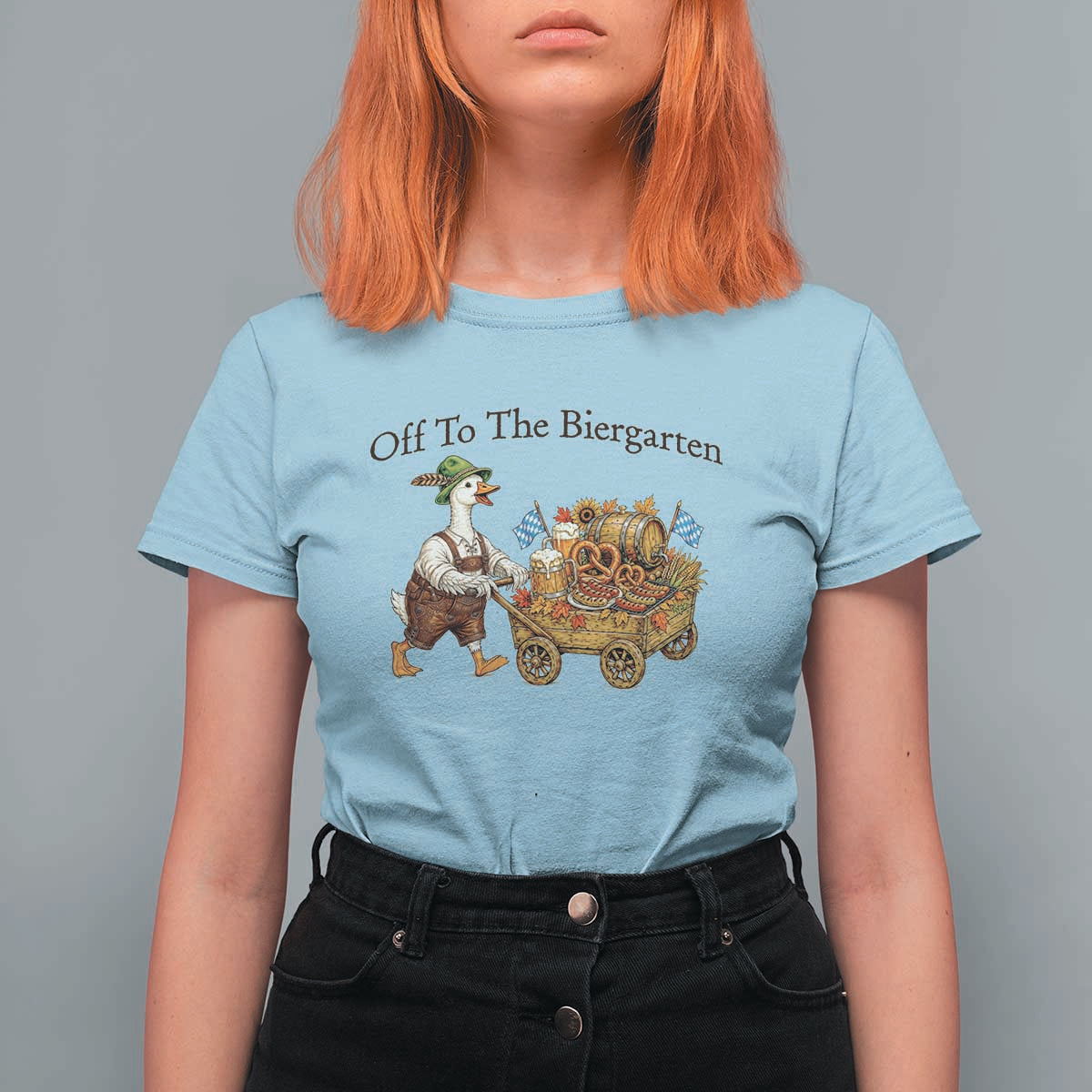 Funny Goose German Beer Festival T Shirt For Women Off To The Biergarten