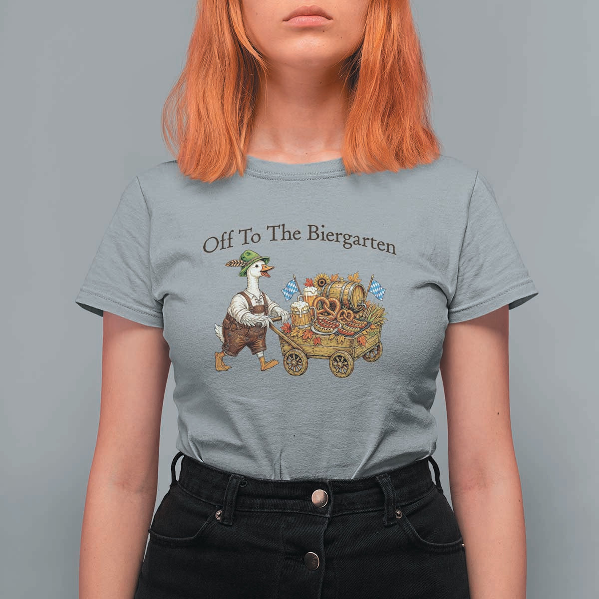 Funny Goose German Beer Festival T Shirt For Women Off To The Biergarten