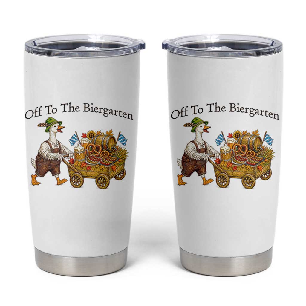 Funny Goose German Beer Festival Tumbler Cup Off To The Biergarten