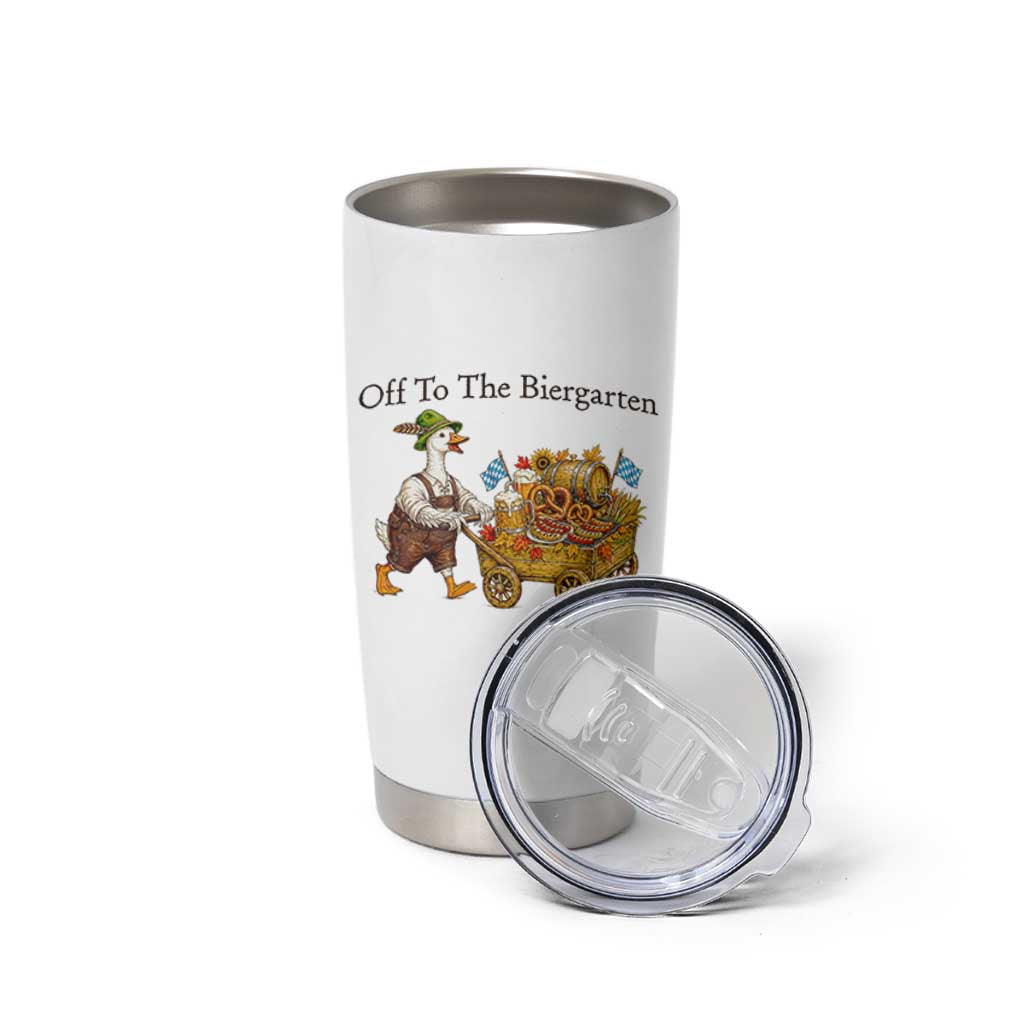 Funny Goose German Beer Festival Tumbler Cup Off To The Biergarten