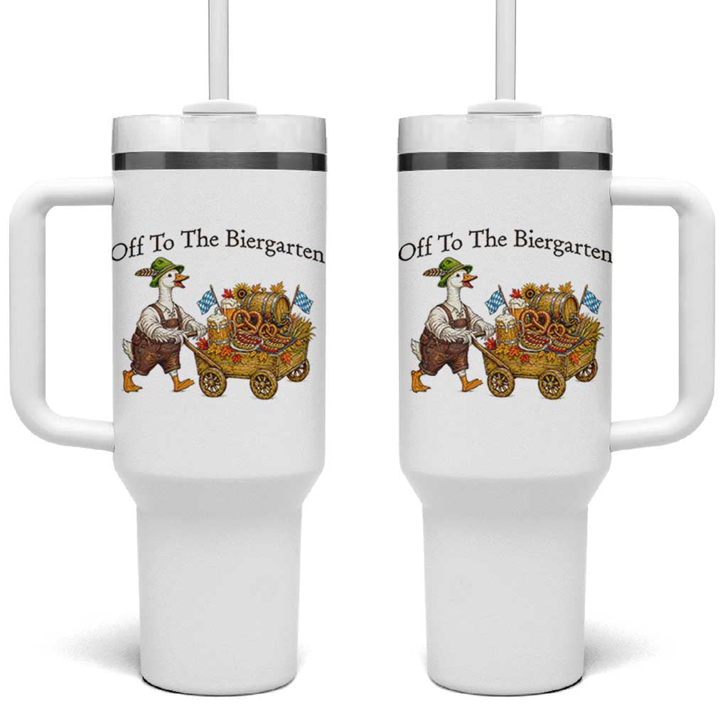 Funny Goose German Beer Festival Tumbler With Handle Off To The Biergarten