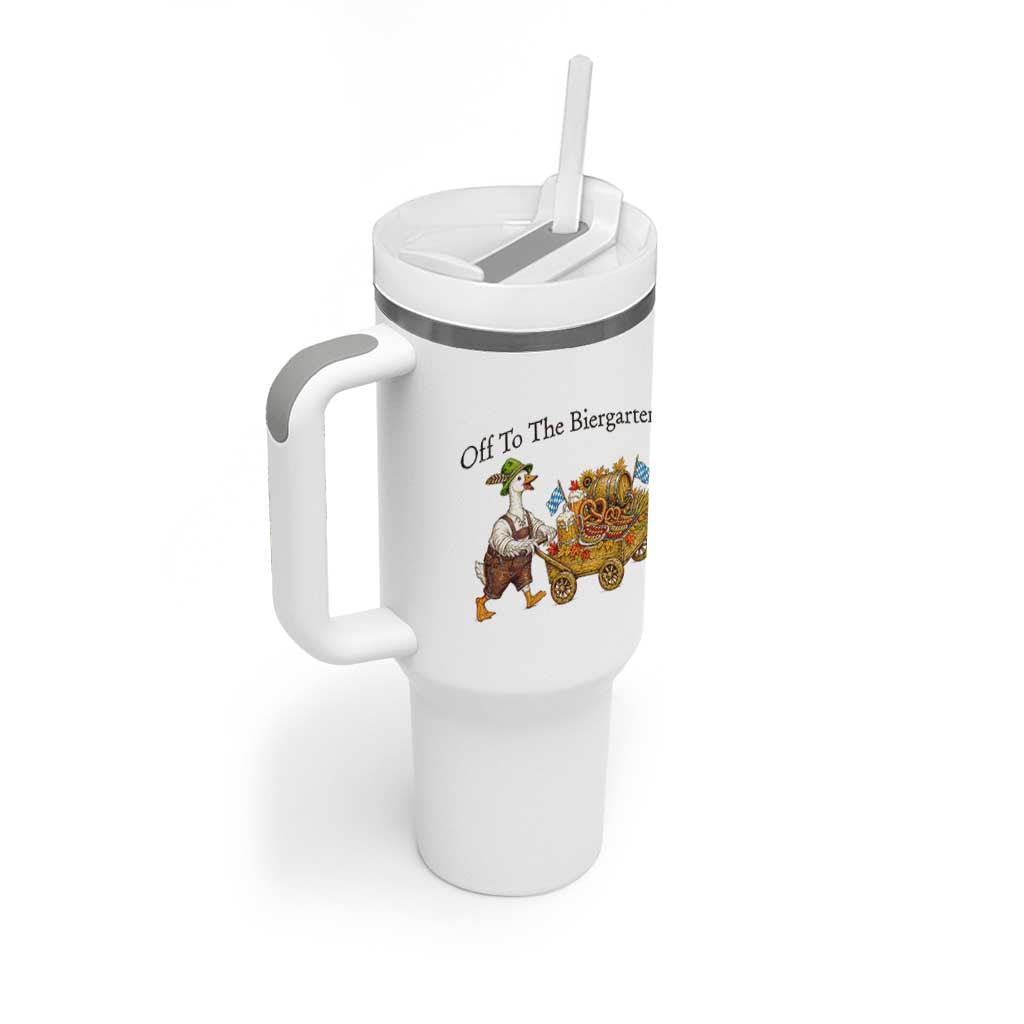 Funny Goose German Beer Festival Tumbler With Handle Off To The Biergarten