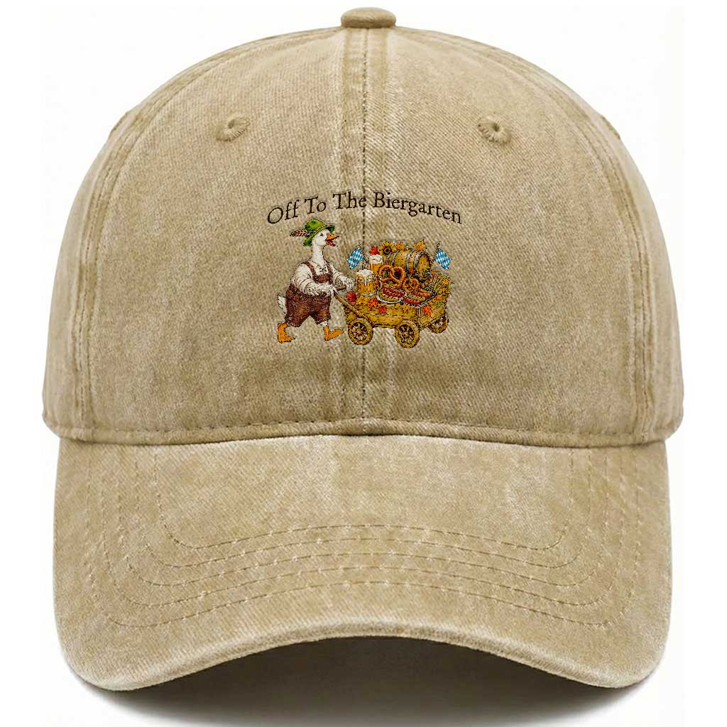Funny Goose German Beer Festival Washed Cotton Baseball Cap Off To The Biergarten