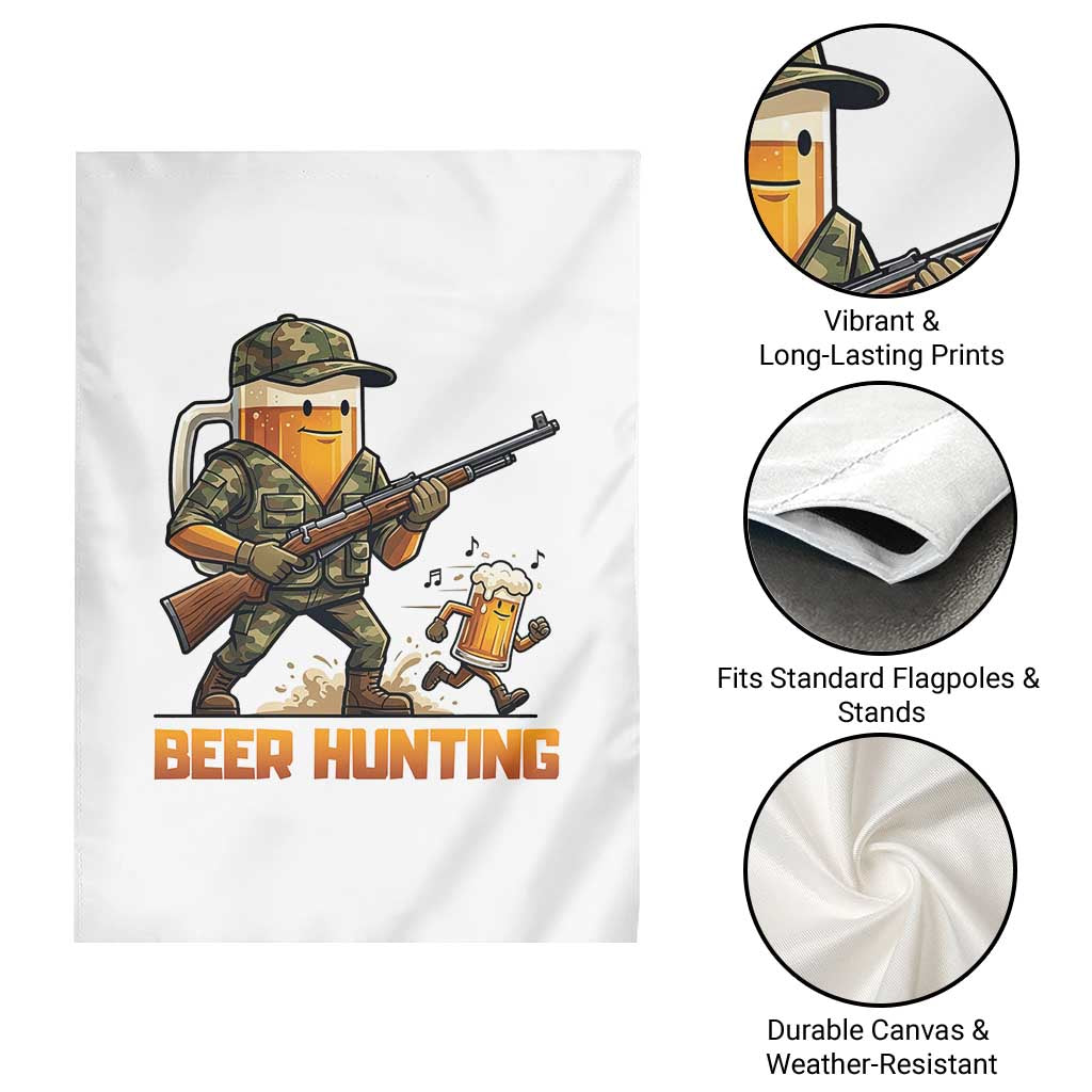 Beer Hunting Season Open Garden Flag Beer Hunter Brew Lover Humor
