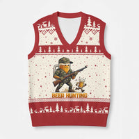 Beer Hunting Season Open V-Neck Knit Sweater Vest Beer Hunter Brew Lover Humor