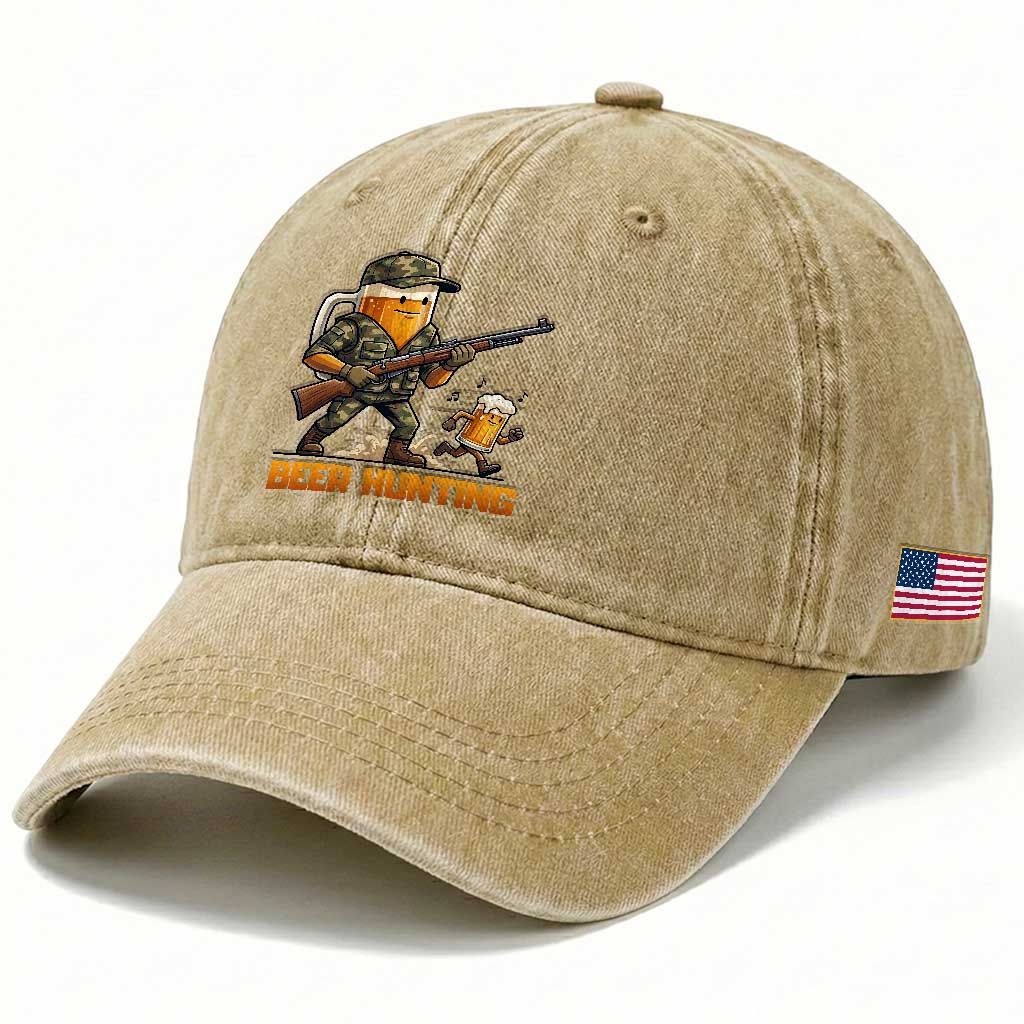Beer Hunting Season Open Washed Cotton Baseball Cap Beer Hunter Brew Lover Humor