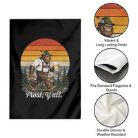 Prost Yall Bigfoot Garden Flag Vintage Oktoberfest Beer Lover Sasquatch Gift