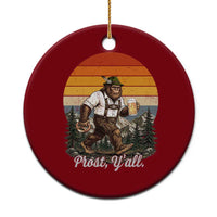 Prost Yall Bigfoot Ceramic Ornament Vintage Oktoberfest Beer Lover Sasquatch Gift
