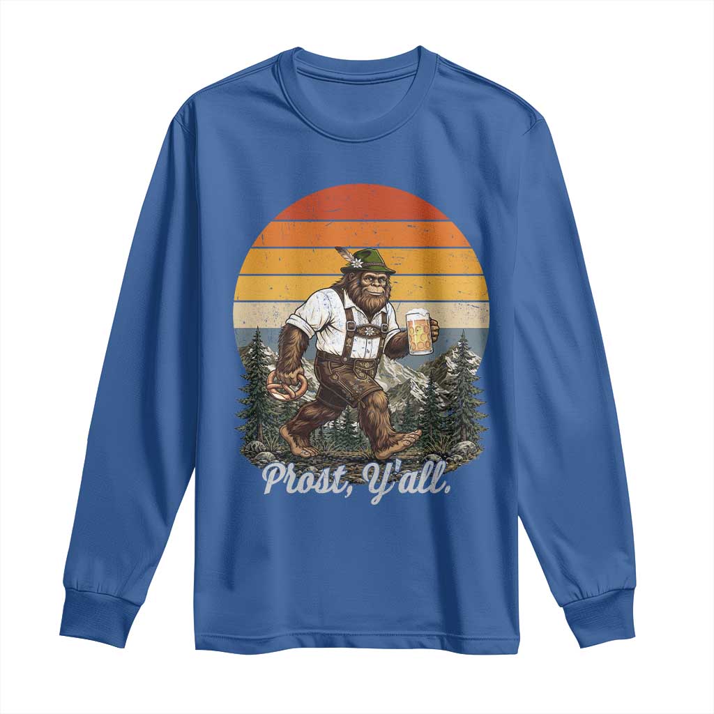Prost Yall Bigfoot Long Sleeve Shirt Vintage Oktoberfest Beer Lover Sasquatch Gift