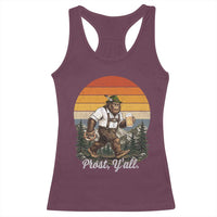 Prost Yall Bigfoot Racerback Tank Top Vintage Oktoberfest Beer Lover Sasquatch Gift
