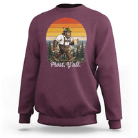 Prost Yall Bigfoot Sweatshirt Vintage Oktoberfest Beer Lover Sasquatch Gift