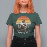 Prost Yall Bigfoot T Shirt For Women Vintage Oktoberfest Beer Lover Sasquatch Gift