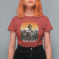 Prost Yall Bigfoot T Shirt For Women Vintage Oktoberfest Beer Lover Sasquatch Gift