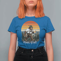 Prost Yall Bigfoot T Shirt For Women Vintage Oktoberfest Beer Lover Sasquatch Gift