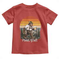 Prost Yall Bigfoot Toddler T Shirt Vintage Oktoberfest Beer Lover Sasquatch Gift