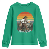 Prost Yall Bigfoot Youth Sweatshirt Vintage Oktoberfest Beer Lover Sasquatch Gift