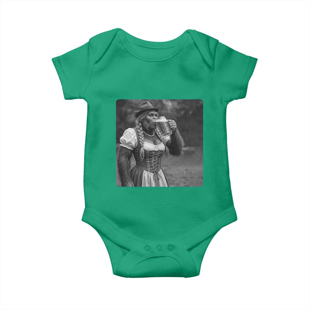 Bigfoot Oktoberfest Baby Onesie Vintage Dirndl German Beer Festival Humor