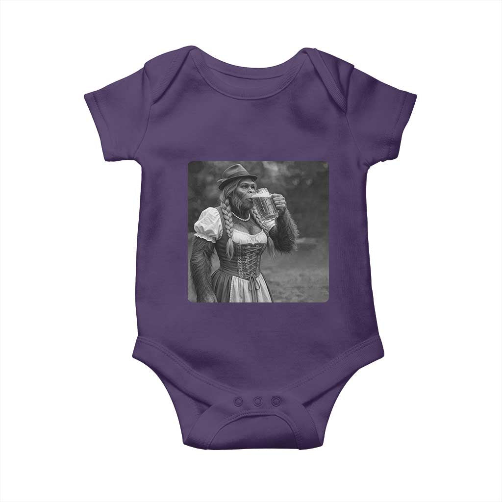 Bigfoot Oktoberfest Baby Onesie Vintage Dirndl German Beer Festival Humor