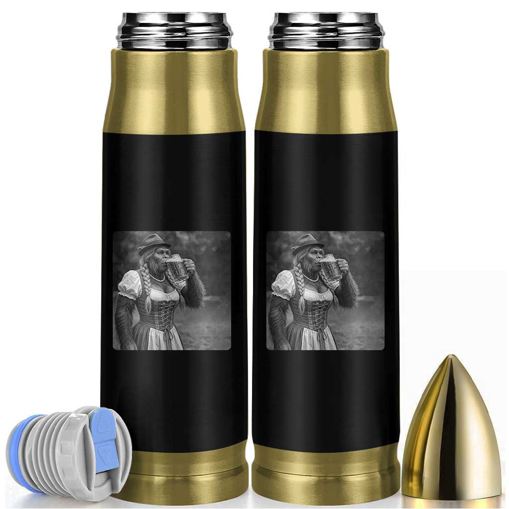 Bigfoot Oktoberfest Bullet Tumbler Vintage Dirndl German Beer Festival Humor