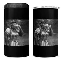 Bigfoot Oktoberfest 4 in 1 Can Cooler Tumbler Vintage Dirndl German Beer Festival Humor
