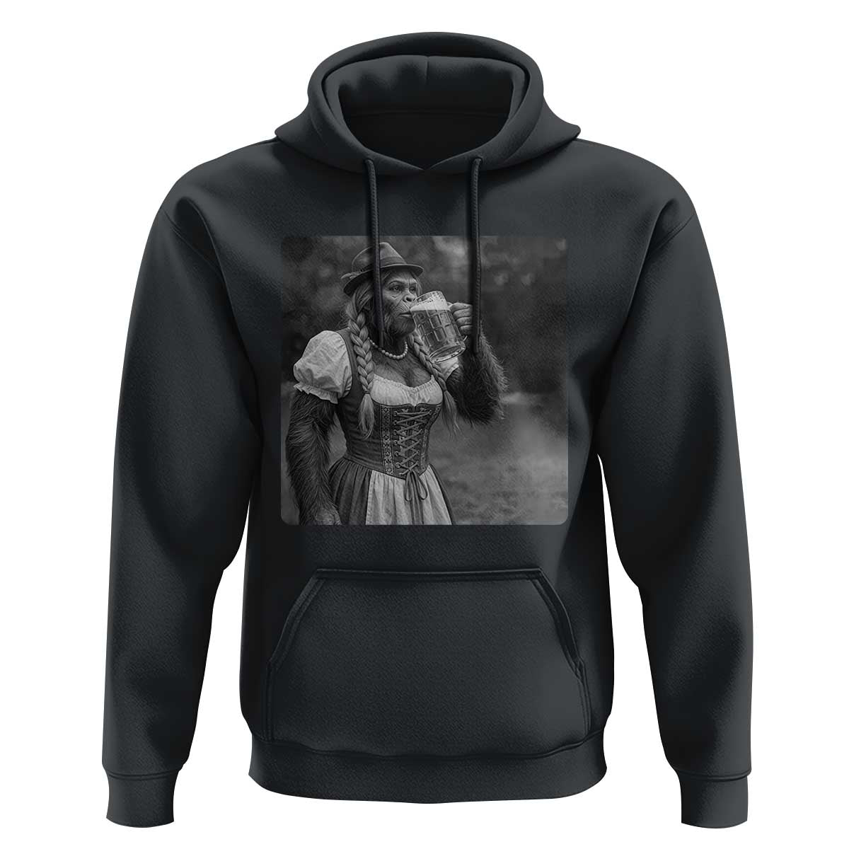 Bigfoot Oktoberfest Hoodie Vintage Dirndl German Beer Festival Humor
