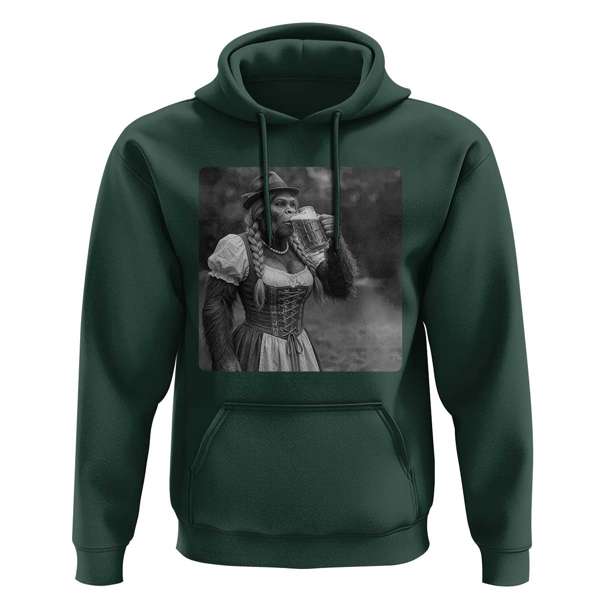 Bigfoot Oktoberfest Hoodie Vintage Dirndl German Beer Festival Humor