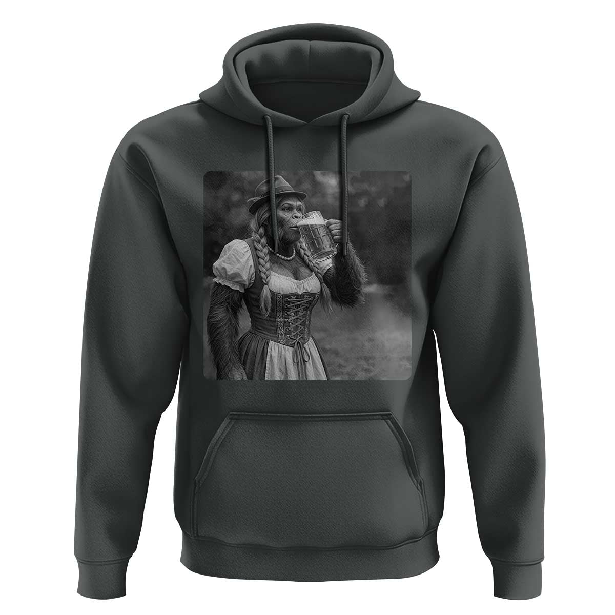 Bigfoot Oktoberfest Hoodie Vintage Dirndl German Beer Festival Humor