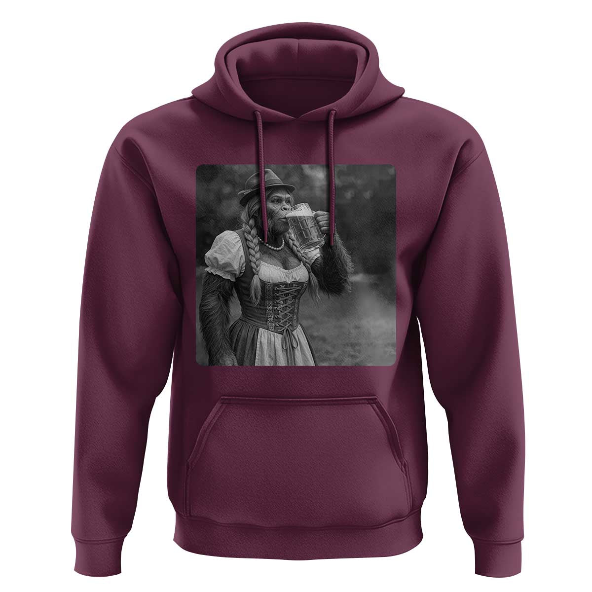 Bigfoot Oktoberfest Hoodie Vintage Dirndl German Beer Festival Humor