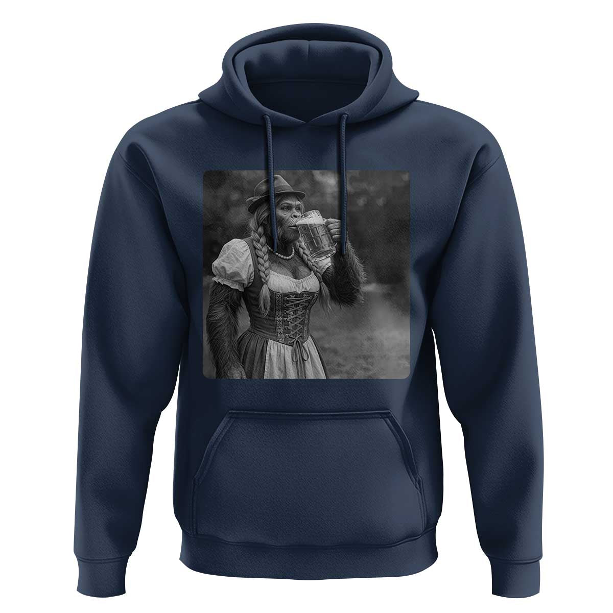 Bigfoot Oktoberfest Hoodie Vintage Dirndl German Beer Festival Humor