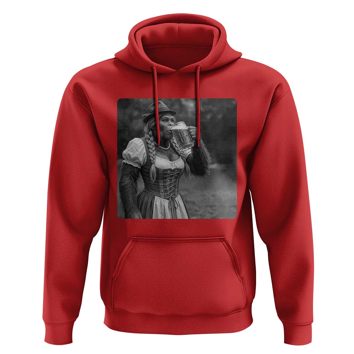 Bigfoot Oktoberfest Hoodie Vintage Dirndl German Beer Festival Humor