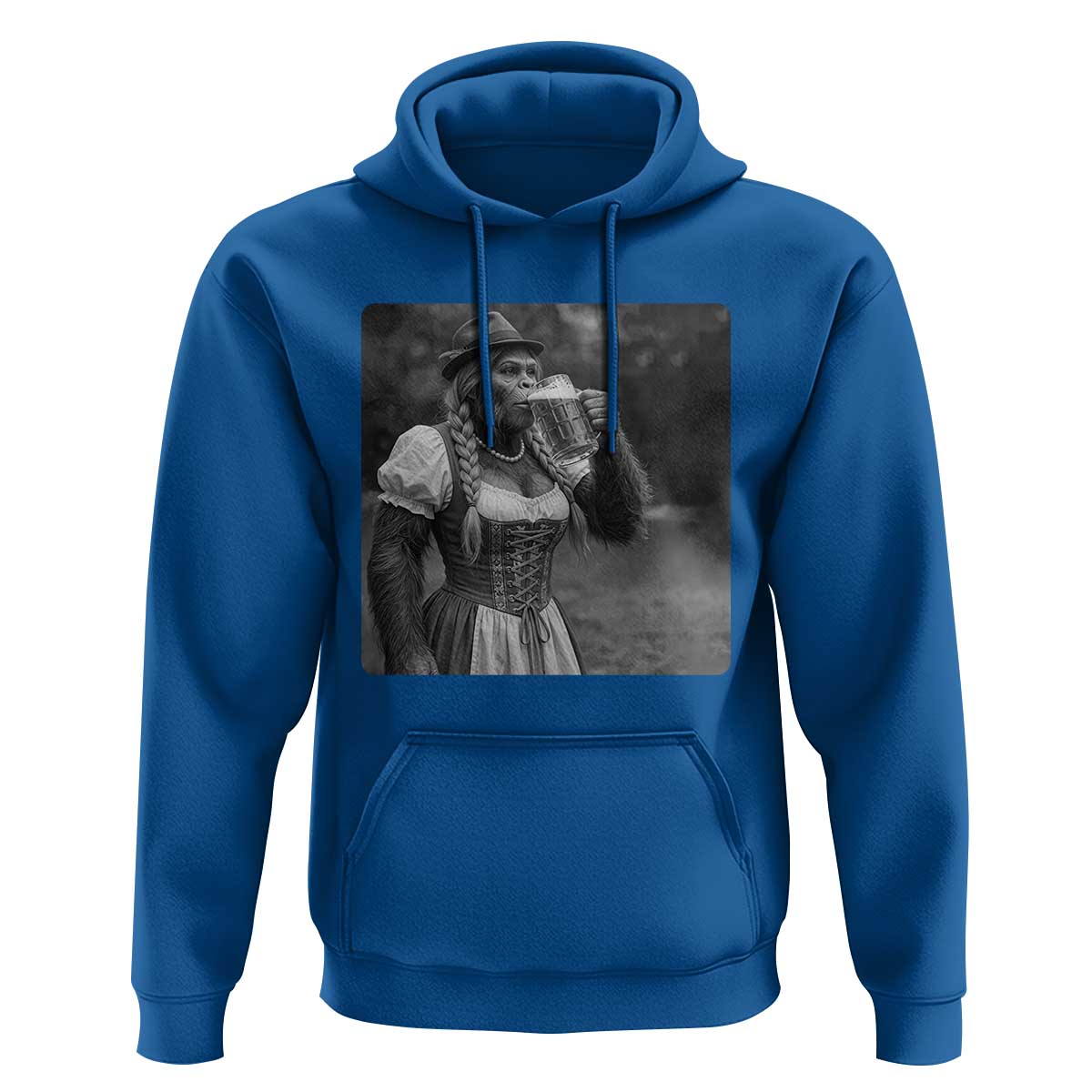 Bigfoot Oktoberfest Hoodie Vintage Dirndl German Beer Festival Humor