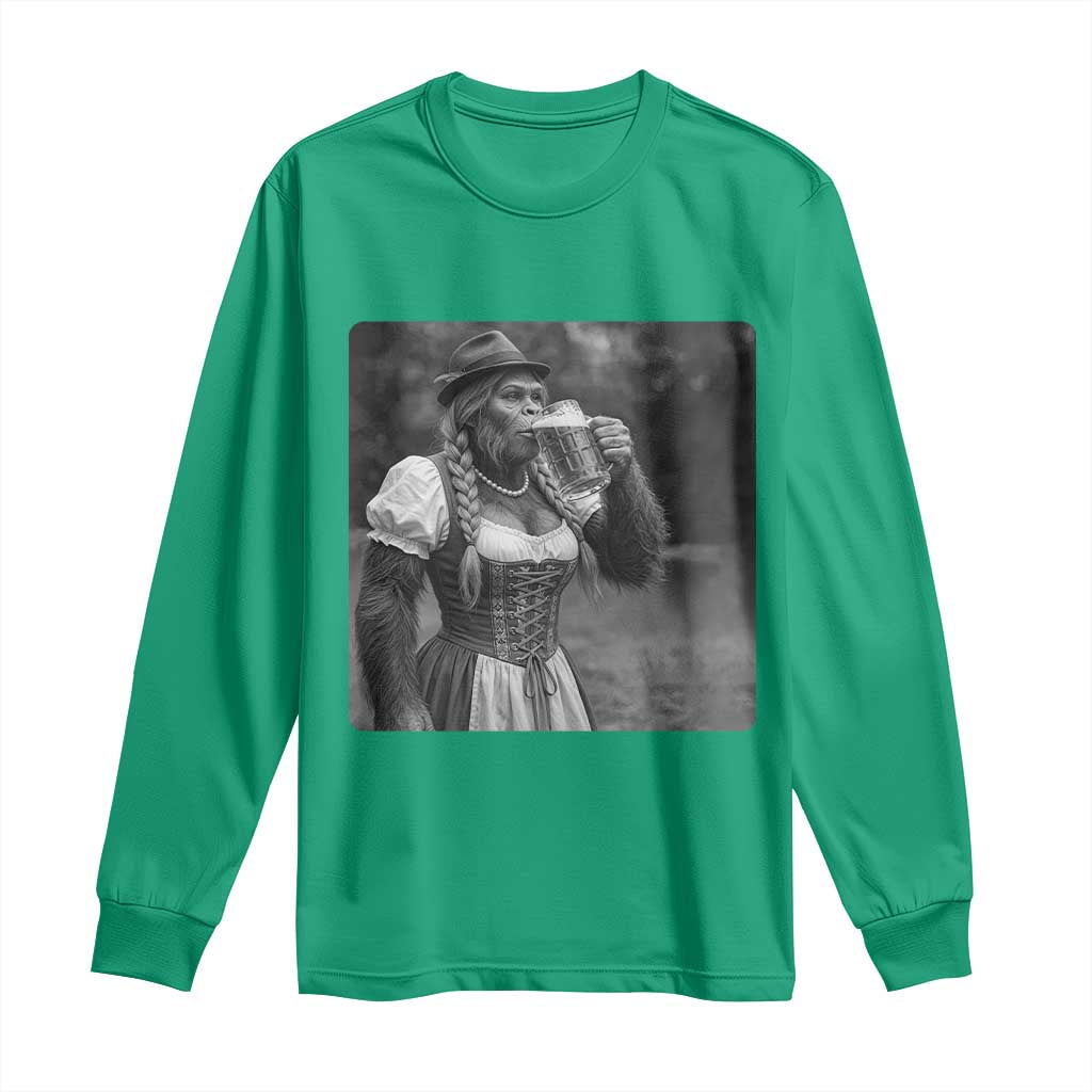 Bigfoot Oktoberfest Long Sleeve Shirt Vintage Dirndl German Beer Festival Humor