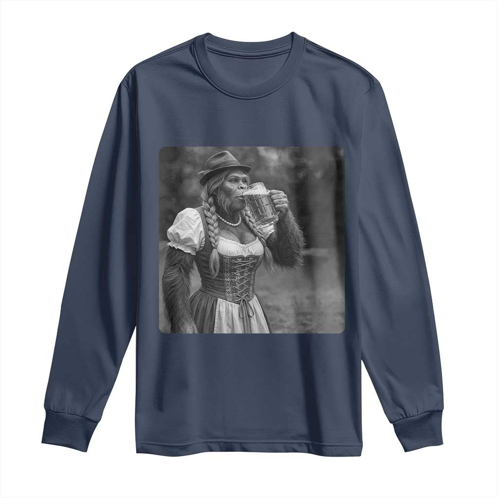 Bigfoot Oktoberfest Long Sleeve Shirt Vintage Dirndl German Beer Festival Humor