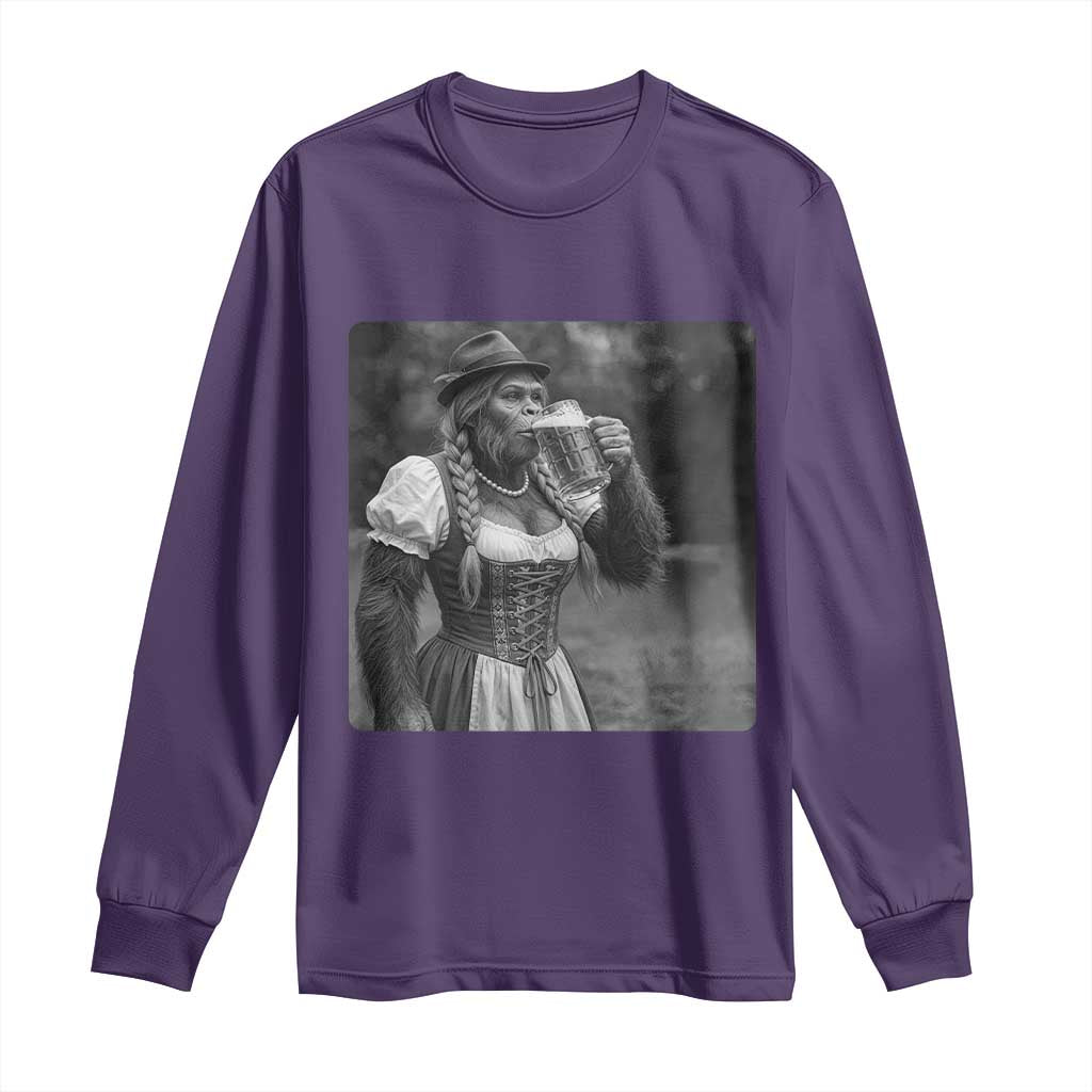 Bigfoot Oktoberfest Long Sleeve Shirt Vintage Dirndl German Beer Festival Humor