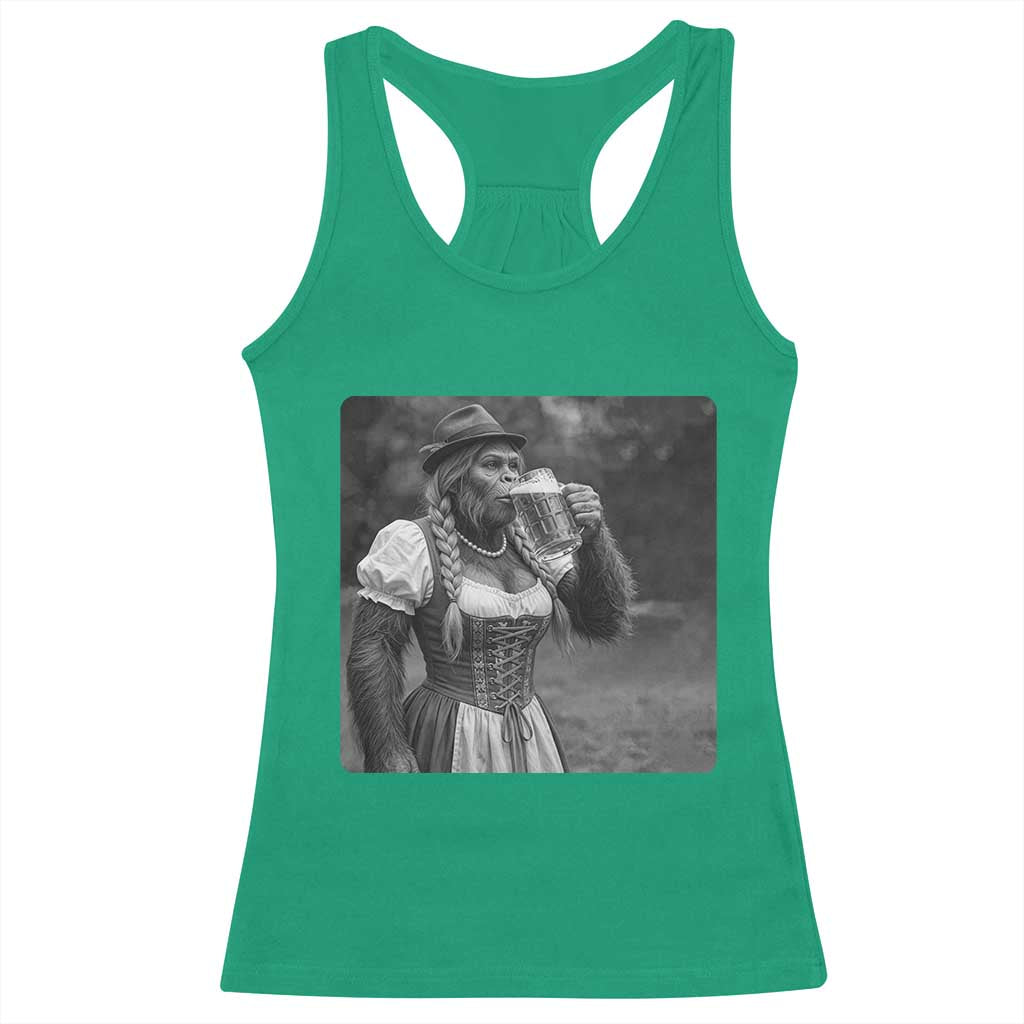 Bigfoot Oktoberfest Racerback Tank Top Vintage Dirndl German Beer Festival Humor