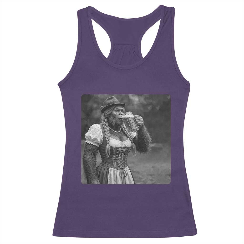 Bigfoot Oktoberfest Racerback Tank Top Vintage Dirndl German Beer Festival Humor