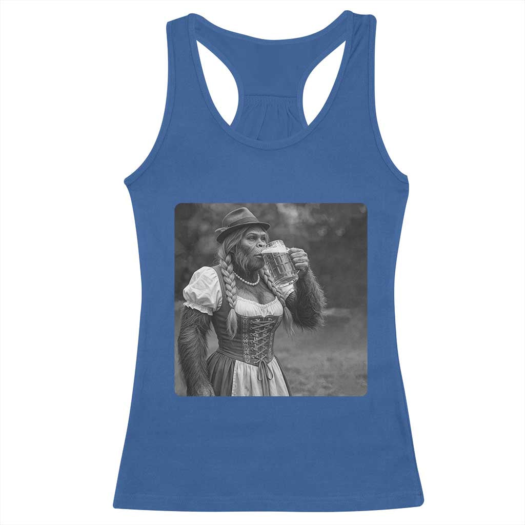 Bigfoot Oktoberfest Racerback Tank Top Vintage Dirndl German Beer Festival Humor