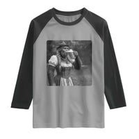 Bigfoot Oktoberfest Raglan Shirt Vintage Dirndl German Beer Festival Humor